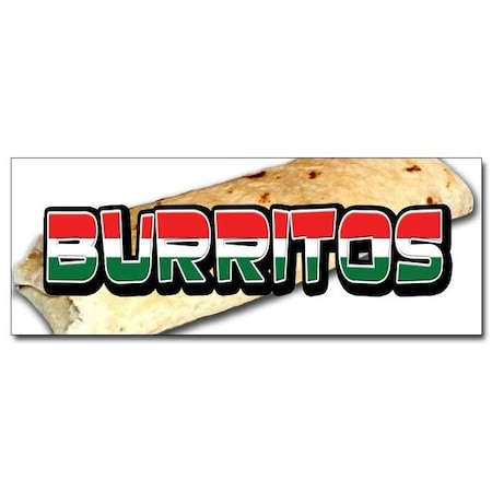 Signmission BURRITOS 1 DECAL sticker burrito taco tacos beef supplies stand cart trailer, D-24 Burritos1 D-24 Burritos1